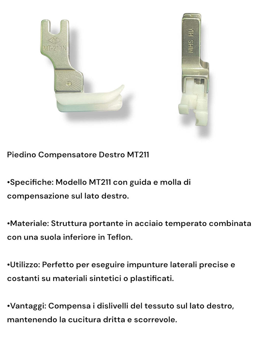 Kit Piedini Teflon per Macchina Lineare Industriale – MT18 / MT211 / TCL1/16 / T35