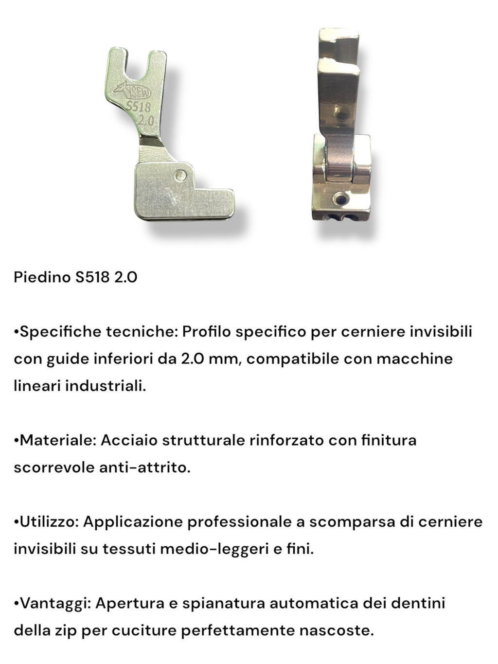 Piedini per Cerniere Industriali – S518 2.0 / P36LN / P363 / P36L