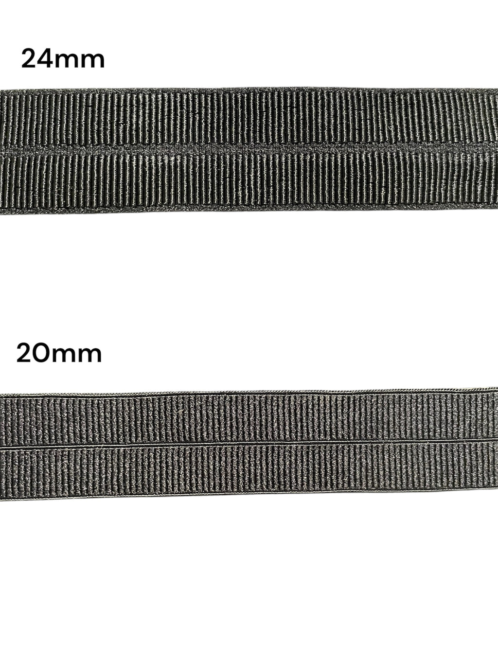 Elastico pieghevole canettato nero – rotolo da 10 m
