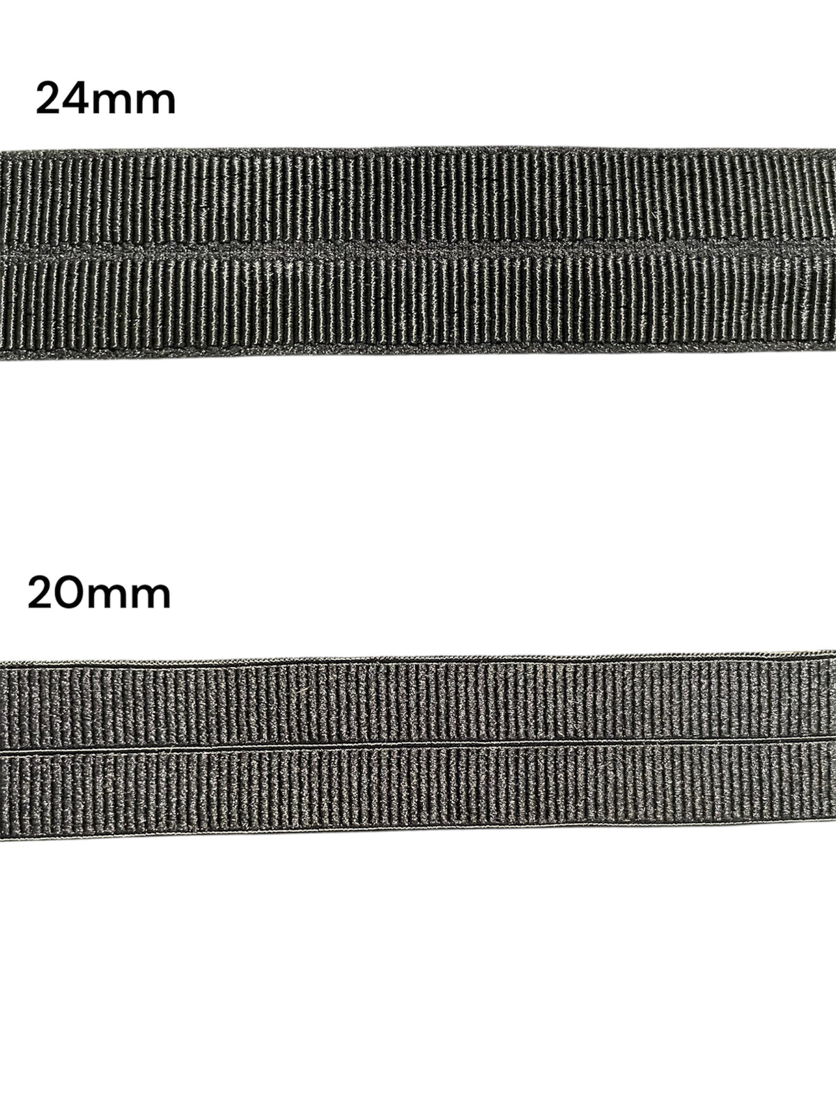 Elastico pieghevole canettato nero – rotolo da 10 m