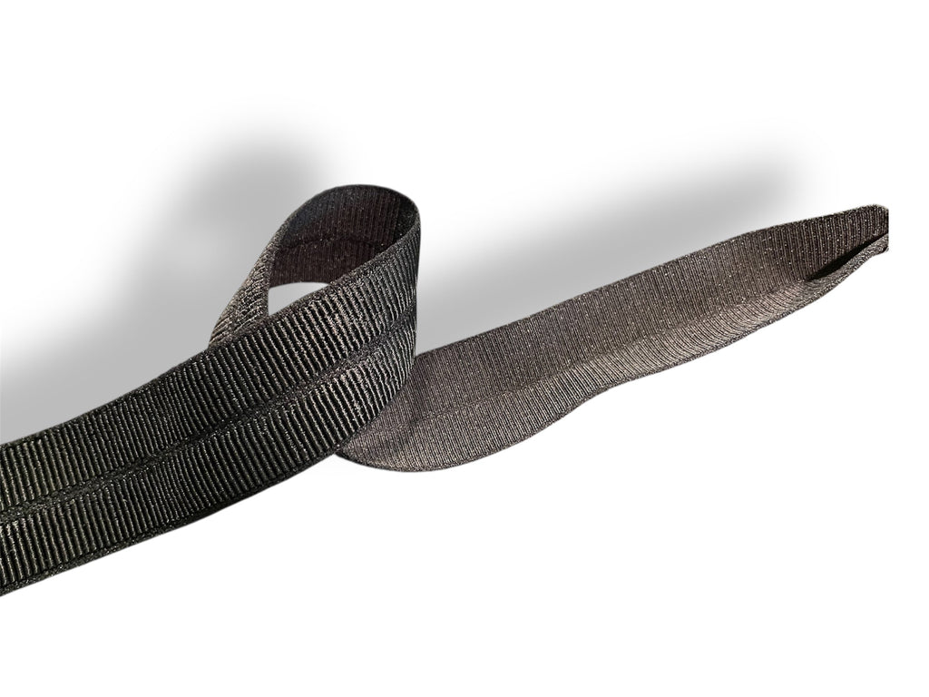 Elastico pieghevole canettato nero – rotolo da 10 m