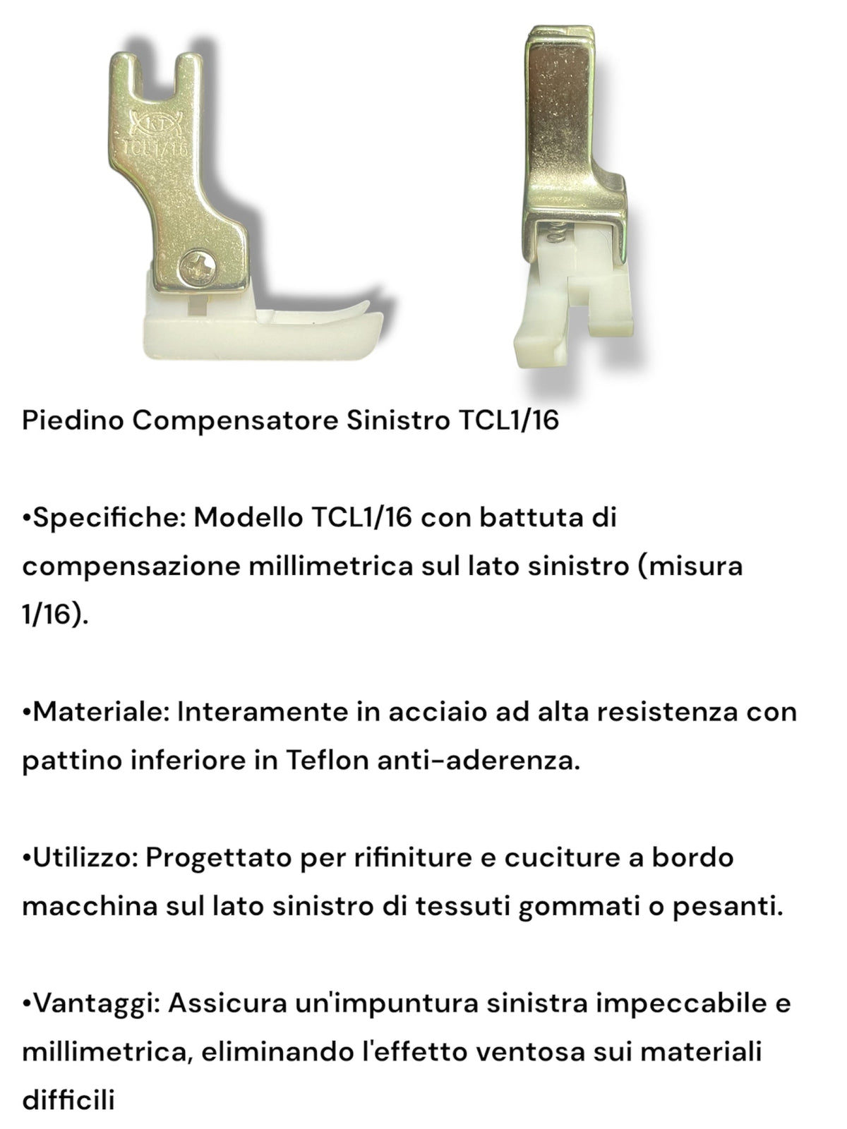 Kit Piedini Teflon per Macchina Lineare Industriale – MT18 / MT211 / TCL1/16 / T35