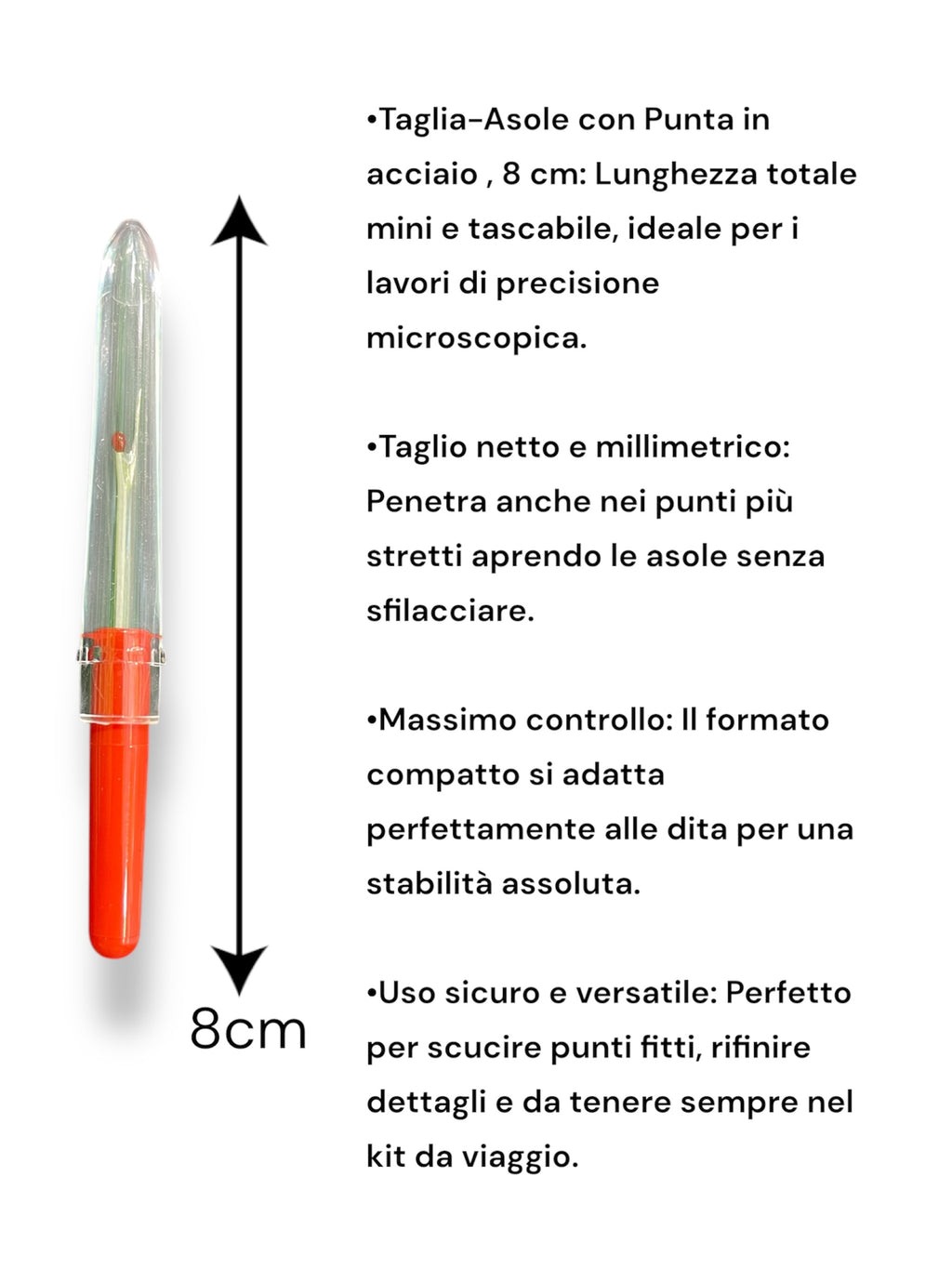 Taglia-Asole Professionale con Punta in Acciaio