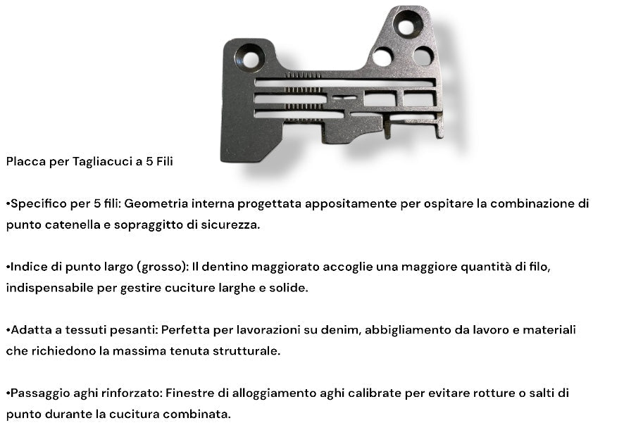 Placche per Tagliacuci e Macchine Lineari