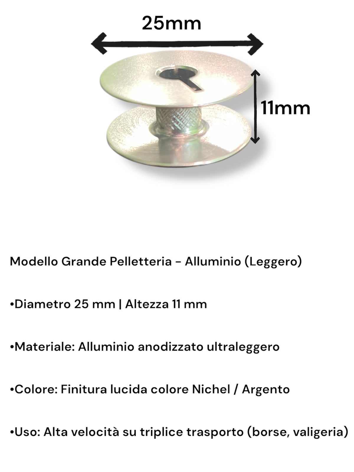 Spoline per Macchine da Cucire Industriali - 4 Modelli: Standard, Adler/Pfaff, Pelletteria Alluminio e Acciaio